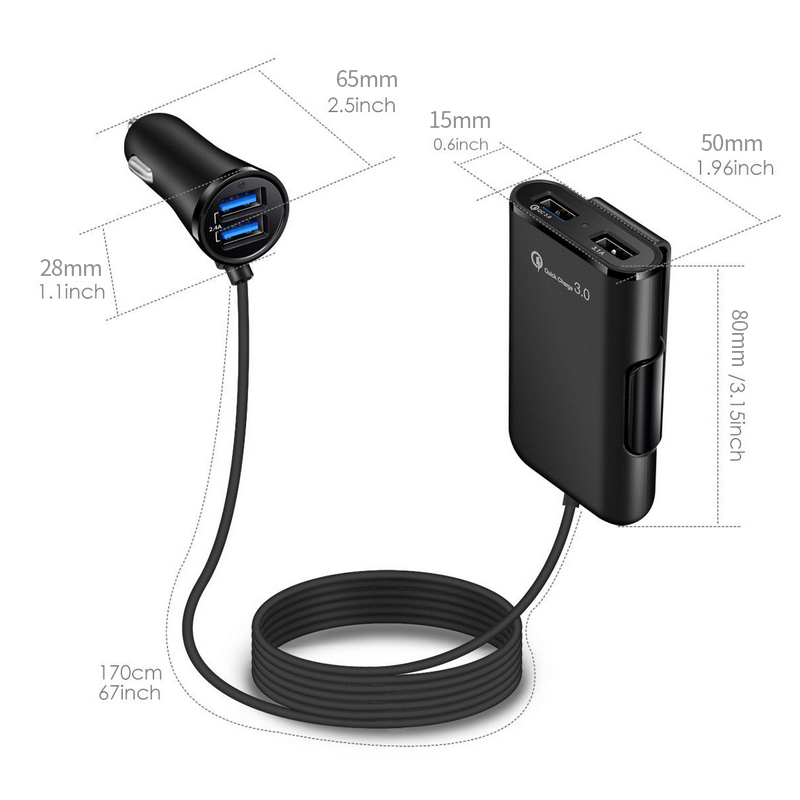 12V 24V Sạc ô tô USB mini USB type-C điện thoại trong xe ô tô sạc nhanh Bộ chuyển đổi sạc cho iphone 13 12 Xiaomi Huawei P40 Samsung