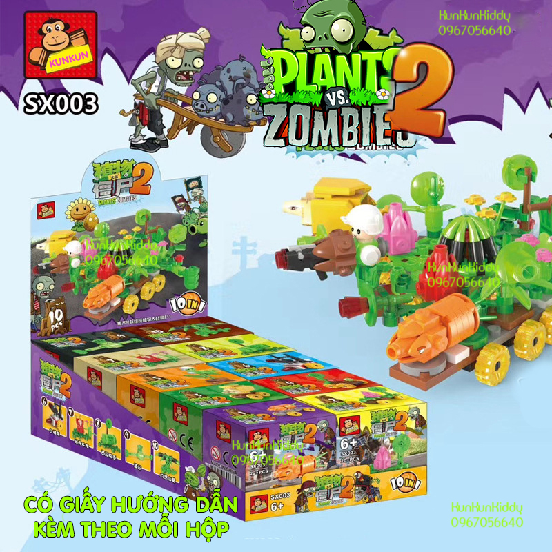 Lego đồ chơi lắp ghép mô hình PLANT vs ZOMBIE 2