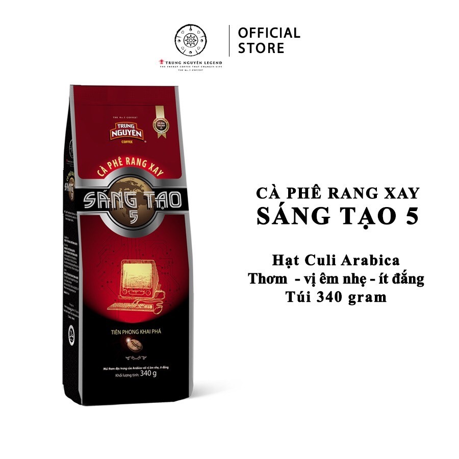 CÀ PHÊ RANG XAY TRUNG NGUYÊN SÁNG TẠO 5 - GÓI 340GR - 63542