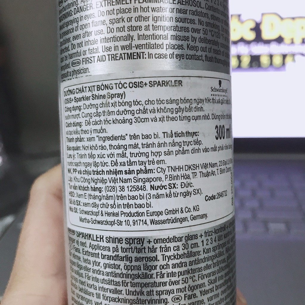 Gôm xịt bóng tóc OSIS+ 3 Session Finish 300ml (CHÍNH HÃNG 100% nhập khẩu Đức)