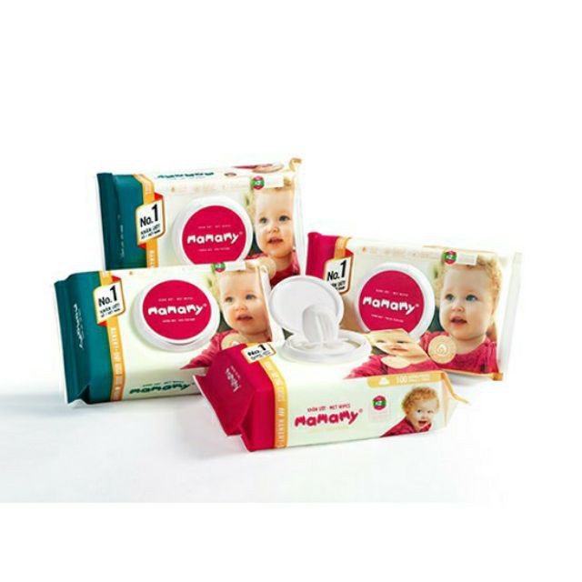 [HCM]Combo 10 khăn ướt Mamamy ( 80 tờ ) - Có mùi