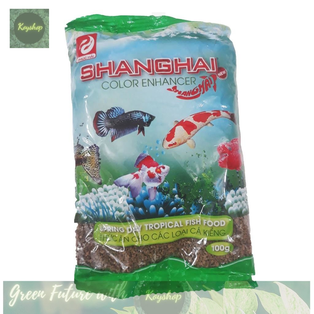 Cám cá Shanghai thức ăn cho cá lên màu 100g size 1mm.