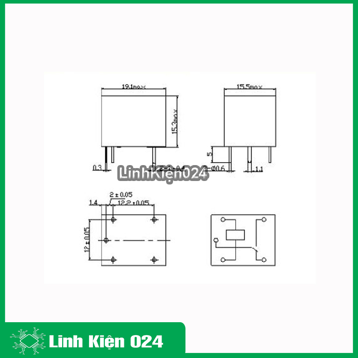 Relay songle SRD 5P 10A - 1 chiếc