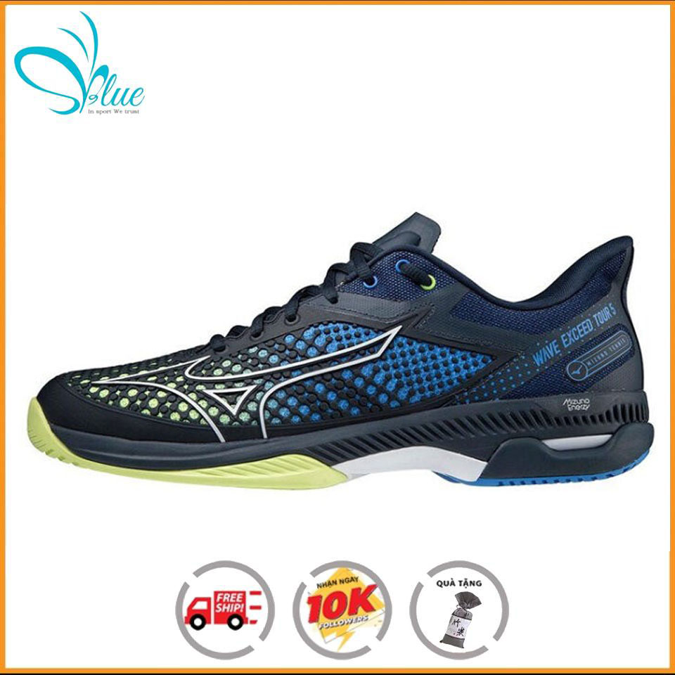 Giày chính hãng Mizuno Tennis Wave Exceed Tour 5 AC 61GA227040 màu đen mẫu