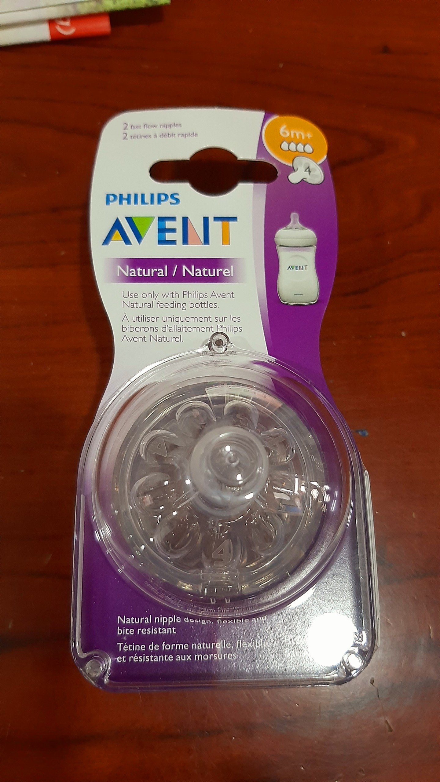 (Mẫu mới Vỉ 2 cái ) Núm Ty Avent 6M+ Natural dành Cho Bé 6 tháng trở lên Hàng công ty