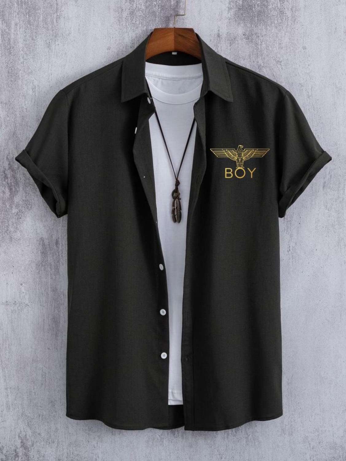 Áo sơ mi nam phối đại bàng boi cực chất