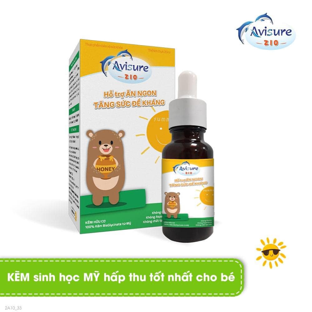 [Tích điểm nhận quà] Avisure ZIO - Siro Kẽm giọt hữu cơ cho bé (chai 20ml)
