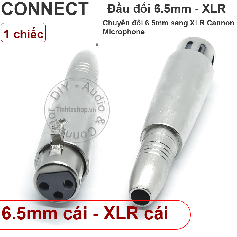 Audio 6.5mm female stereo to XLR cannon female connector (1PCS)