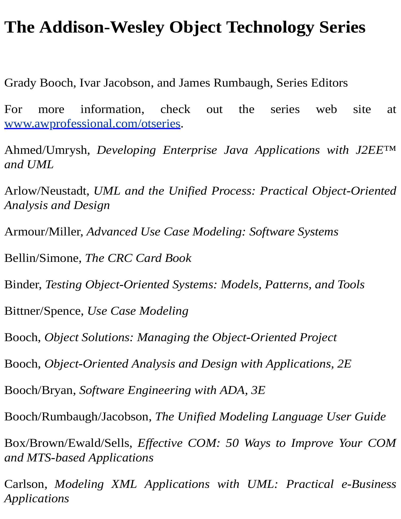 UML Distilled A Brief Guide to the Standard Object Modeling Language