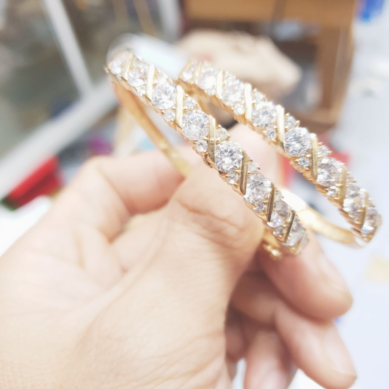 (Có Mộc Vàng- Không Phai Màu) Vòng Tay Hàng Đá Cao Cấp Vàng Vonfram- Dùng vĩnh viễn không Phai Màu