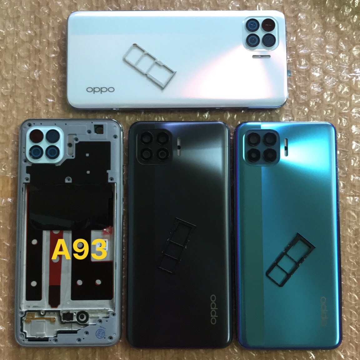 Bộ vỏ Oppo A93 zin (kèm kính camera .nút bấm)