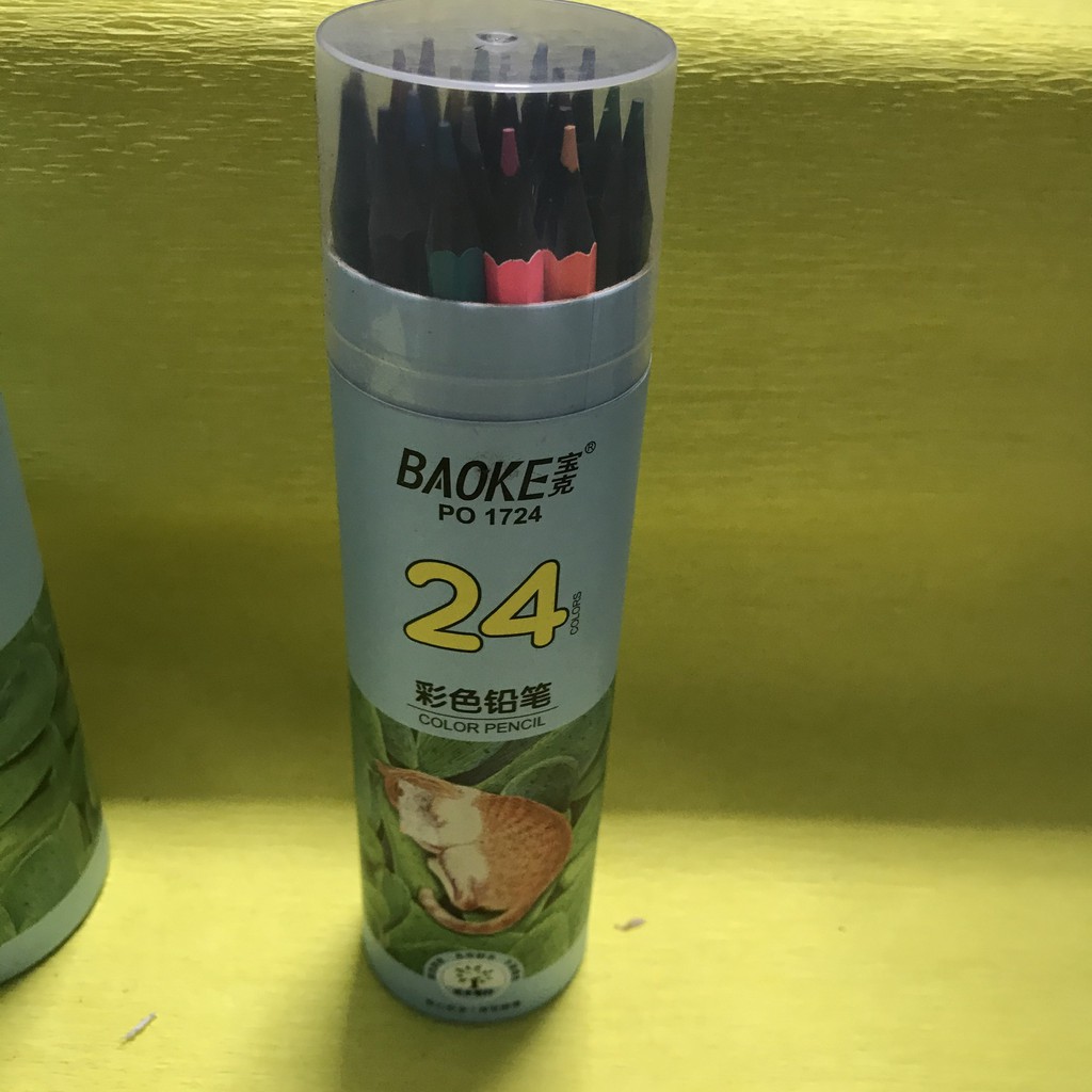 Bút Chì Màu Gỗ Cao Cấp Không Sơn BAOKE