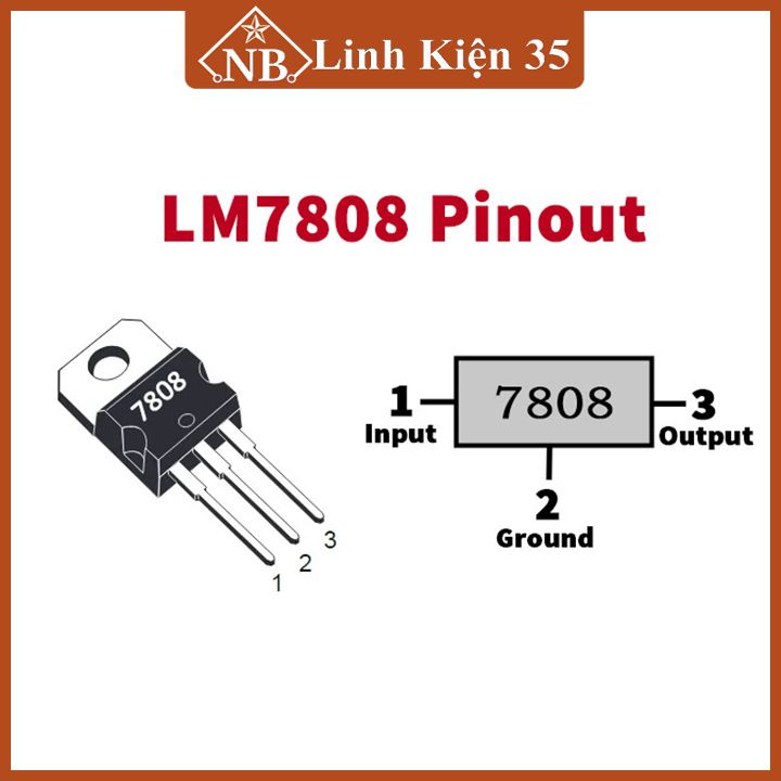IC ổn áp LM7808 CV 1.5A TO220