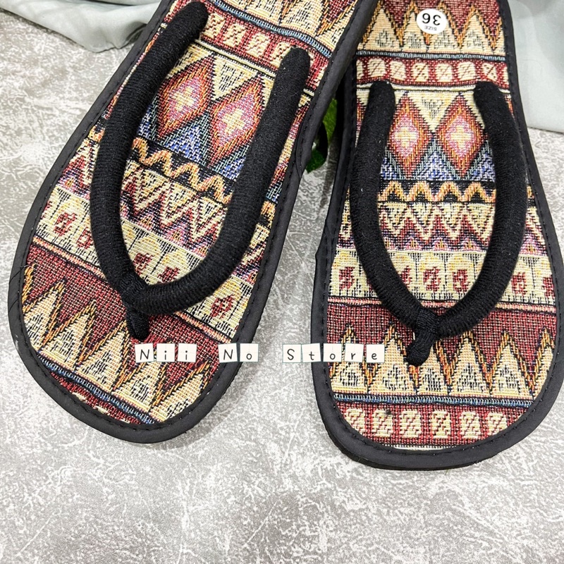 Dép thổ cẩm quai kẹp - ND016