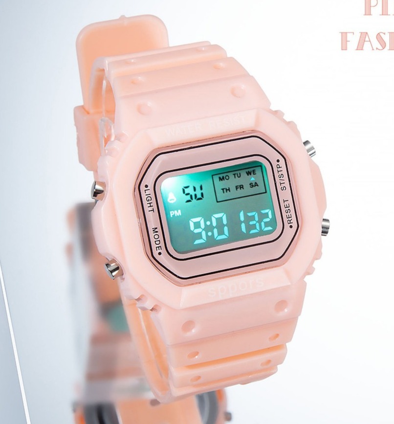 Đồng Hồ điện tử nam nữ thời trang SPORTS  mặt vuông kiểu dáng hàn quốc dây Silicon cao cấp Đồng Hồ Thể Thao nữ Đầy đủ các chức năng của đồng hồ cao cấp như: bấm giờ thể thao, báo thức, xem thứ ngày, tháng,
