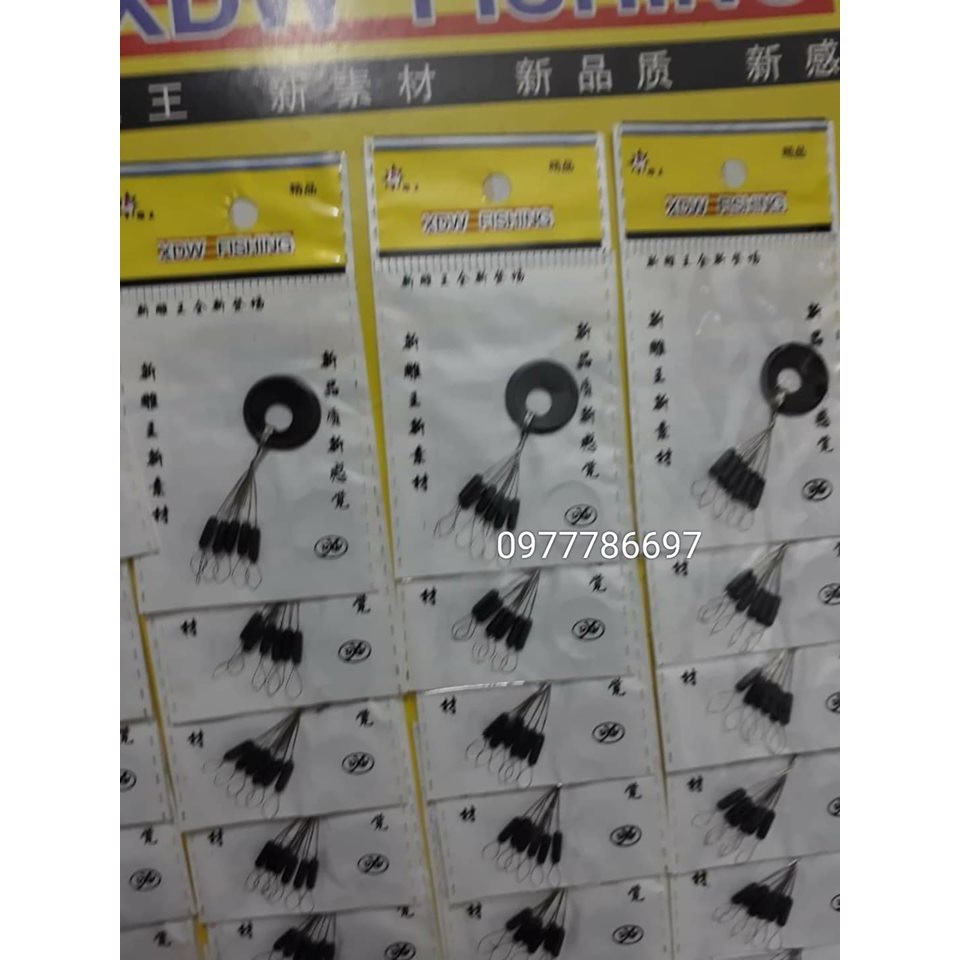 Hạt chặn phao chặn chì loại đen dài combo 10 gói