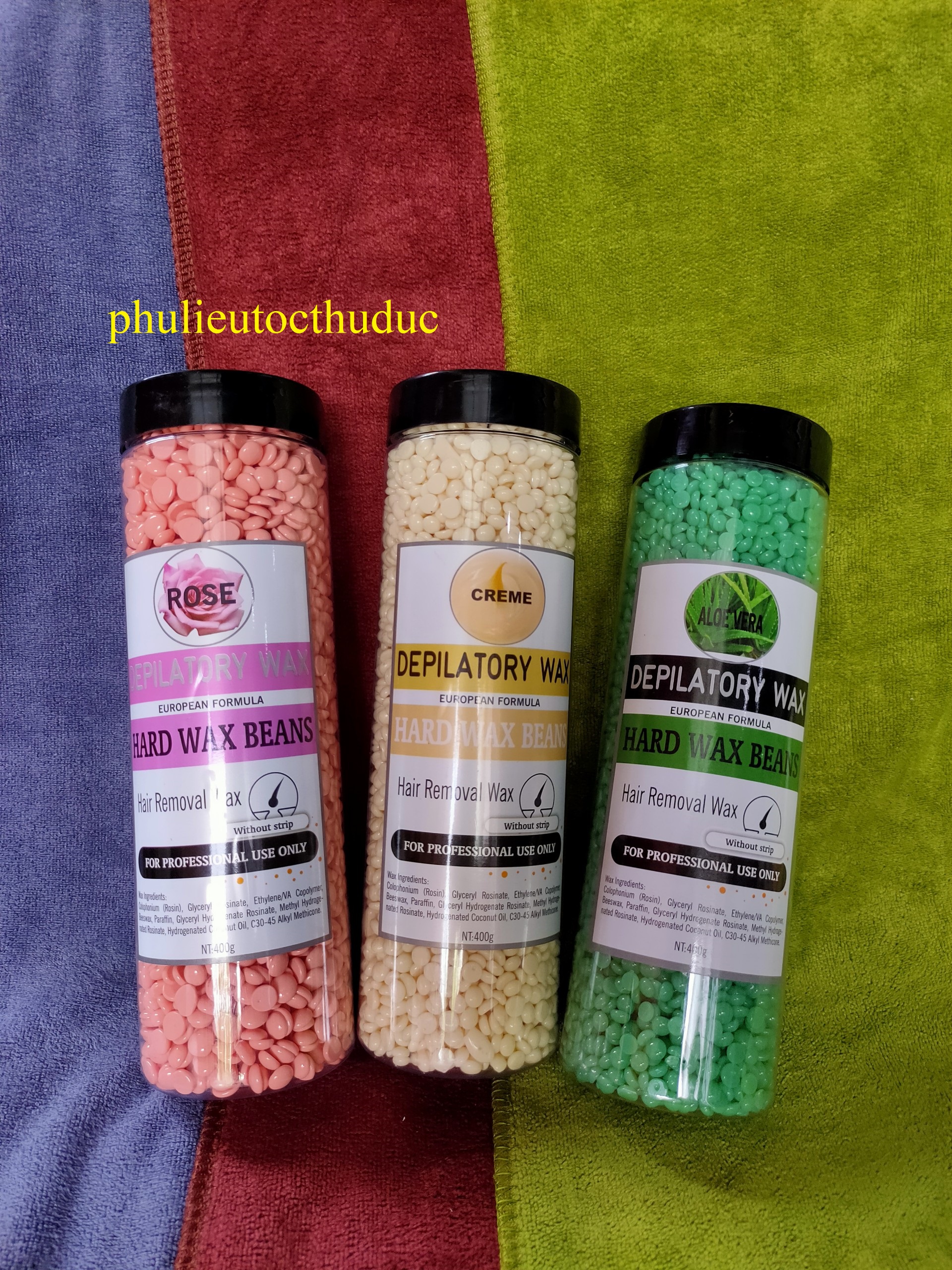 Sáp wax lông viên dạng chai 400gram Hard Wax Beans