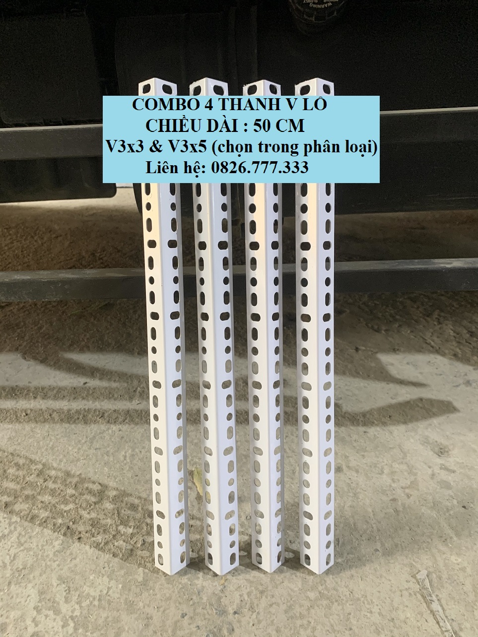 Combo 4 thanh v lỗ đa năng dài 50cm