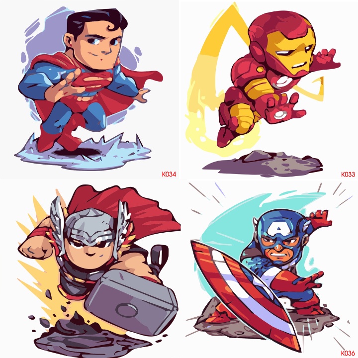 Bộ danh sách tranh tô màu siêu anh hùng siêu nhân cho bé
