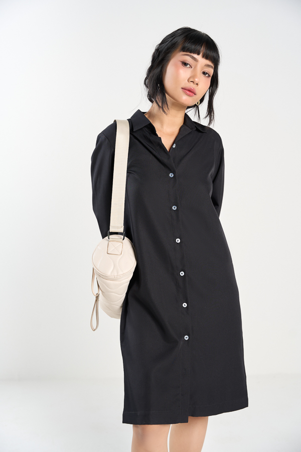 [NHẬP MÃ NOVFALAZSOCIAL02 GIẢM 40K ĐƠN 199K  ] Đầm sơ mi  Maybi suông lụa cotton