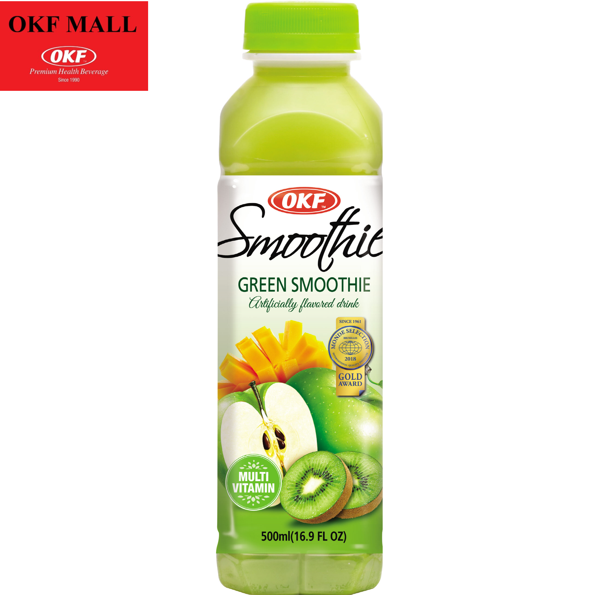 [HCM][THƯƠNG HIỆU OKF] NƯỚC SINH TỐ XANH 350ml (1 CHAI)