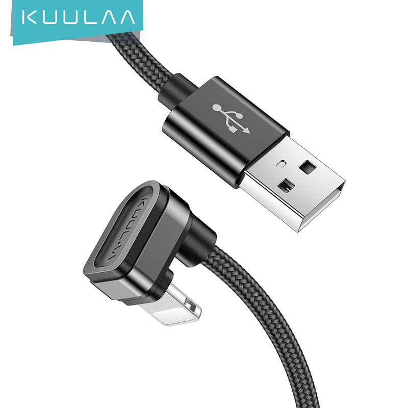 【For iPhone 13】KUULAA Cáp USB di động tương thích cho Apple Series 180 ° Thiết kế khuỷu tay Cáp dữ liệu nylon Dây sạc nhanh cho iPhone 14 13 12 11 Pro Max 11 XS Max XR X 8 7 6 Plus 6S 5 S Plus iPad Mini 4