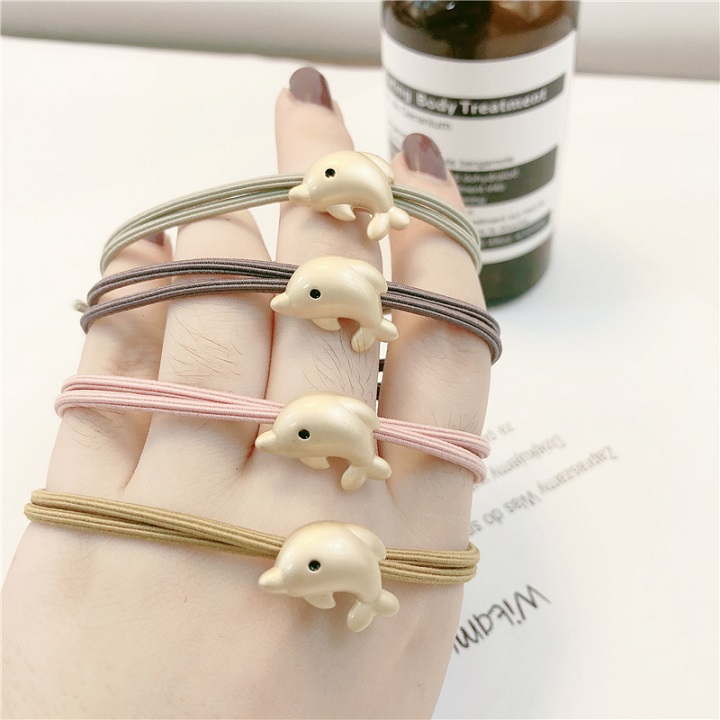 Set 2 Dây buộc tóc, cột tóc hình Cá Heo con dễ thương