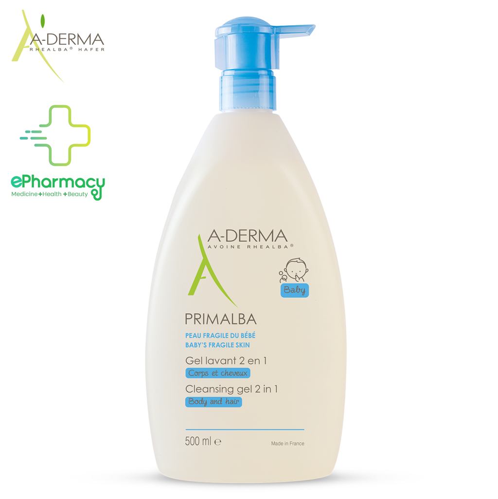 A-DERMA Dầu Gội + Sữa Tắm Aderma 2 In 1 Primalba Cleansing Gel toàn thân