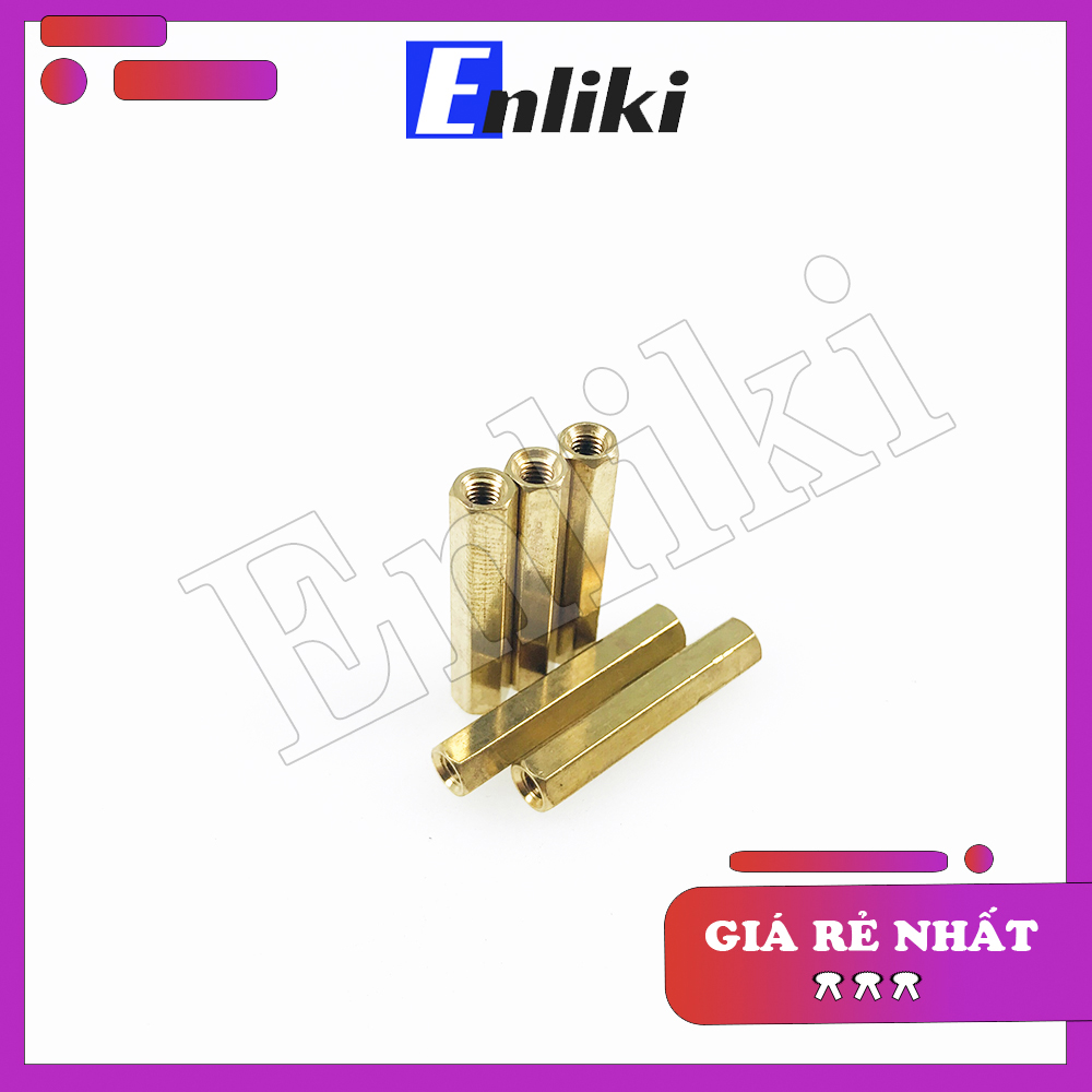 Cọc Đồng M3 Cao 25mm 2 đầu Cái-Cái