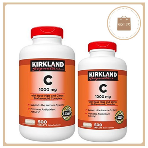 Vitamin c 1000mg kirkland hộp 500 viên - của mỹ