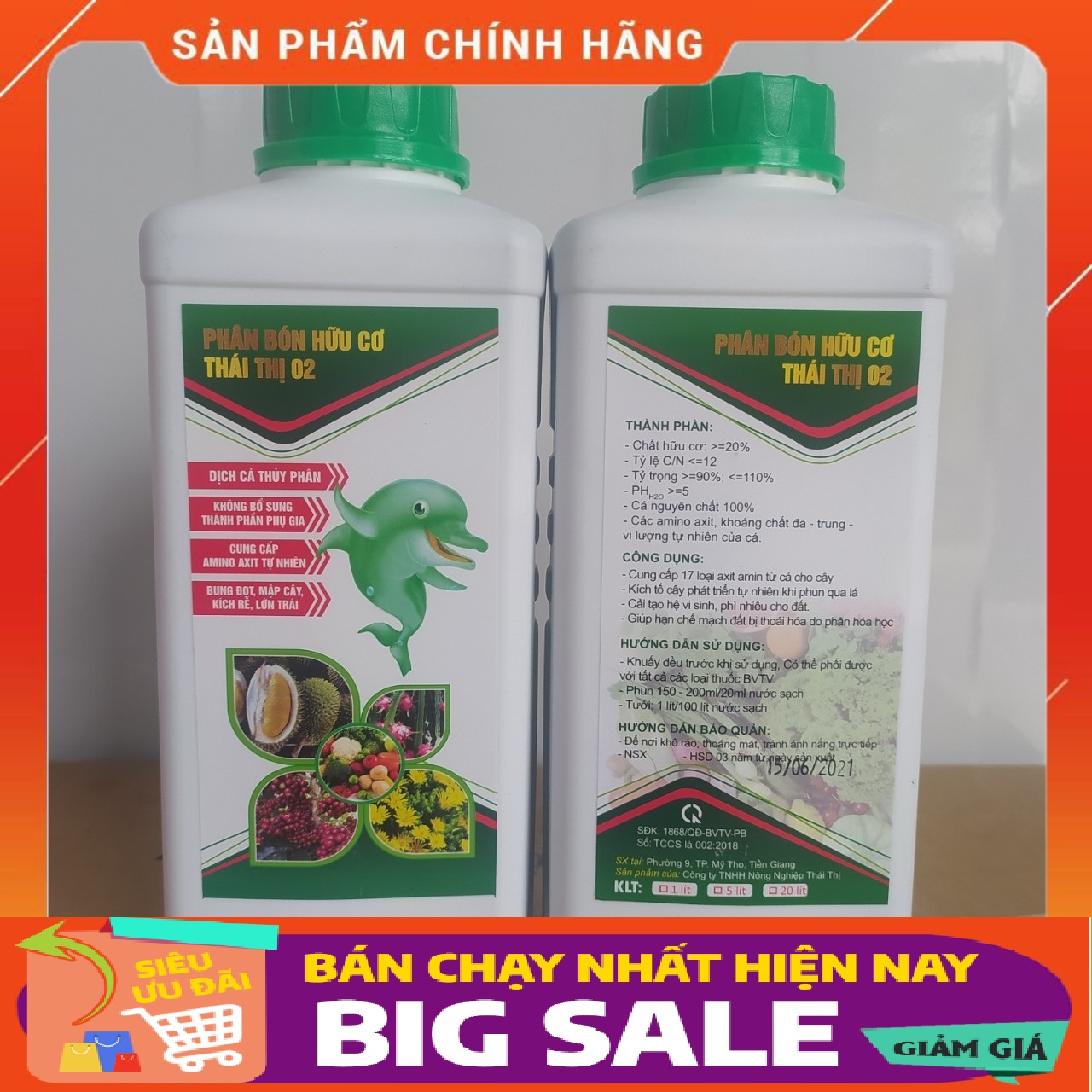 Phân Cá Hữu Cơ, Đạm Cá Hữu Cơ, Thái Thị Chai 1 Lít