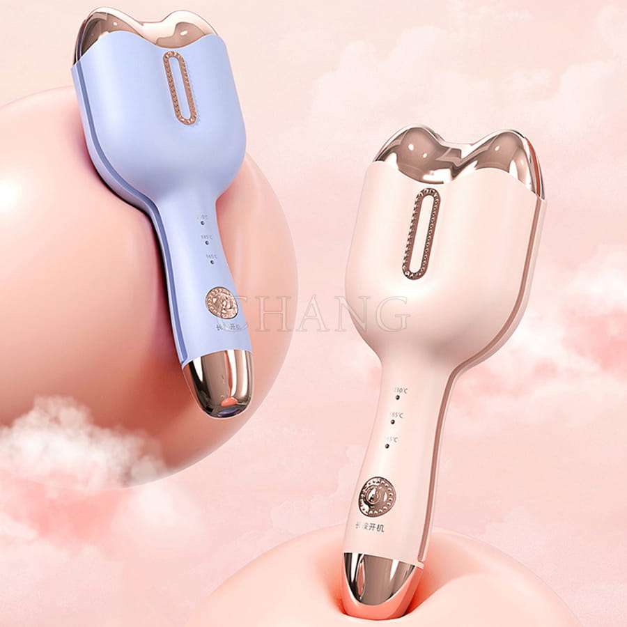 Máy uốn tóc xoăn sóng nước hippie ion âm, máy uốn tóc gợn sóng xoăn size 33mm máy bấm tóc hình móng vuốt mèo dễ thương