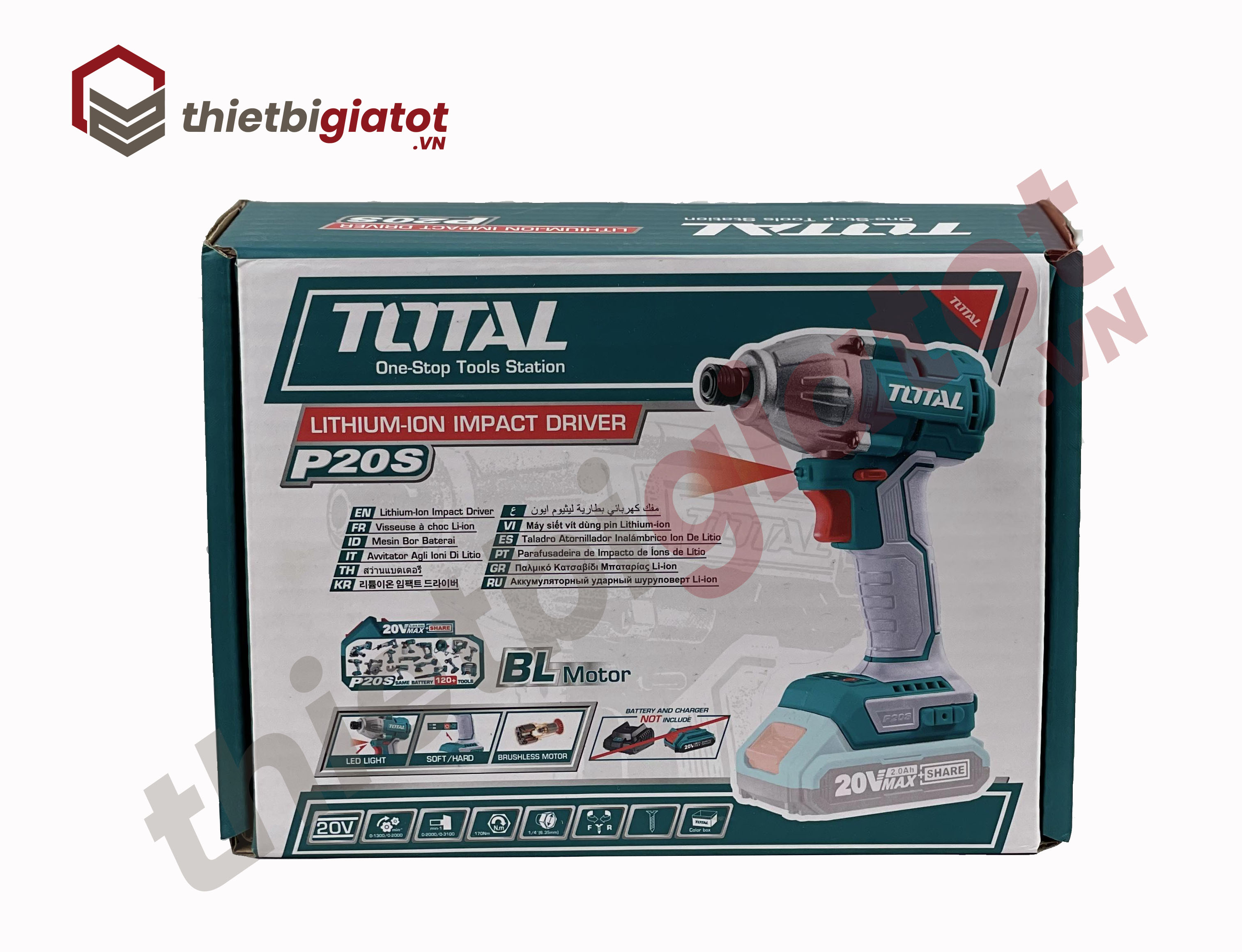 Máy Bắn Vít TOTAL TIRLI20030 20V (Không kèm pin sạc)