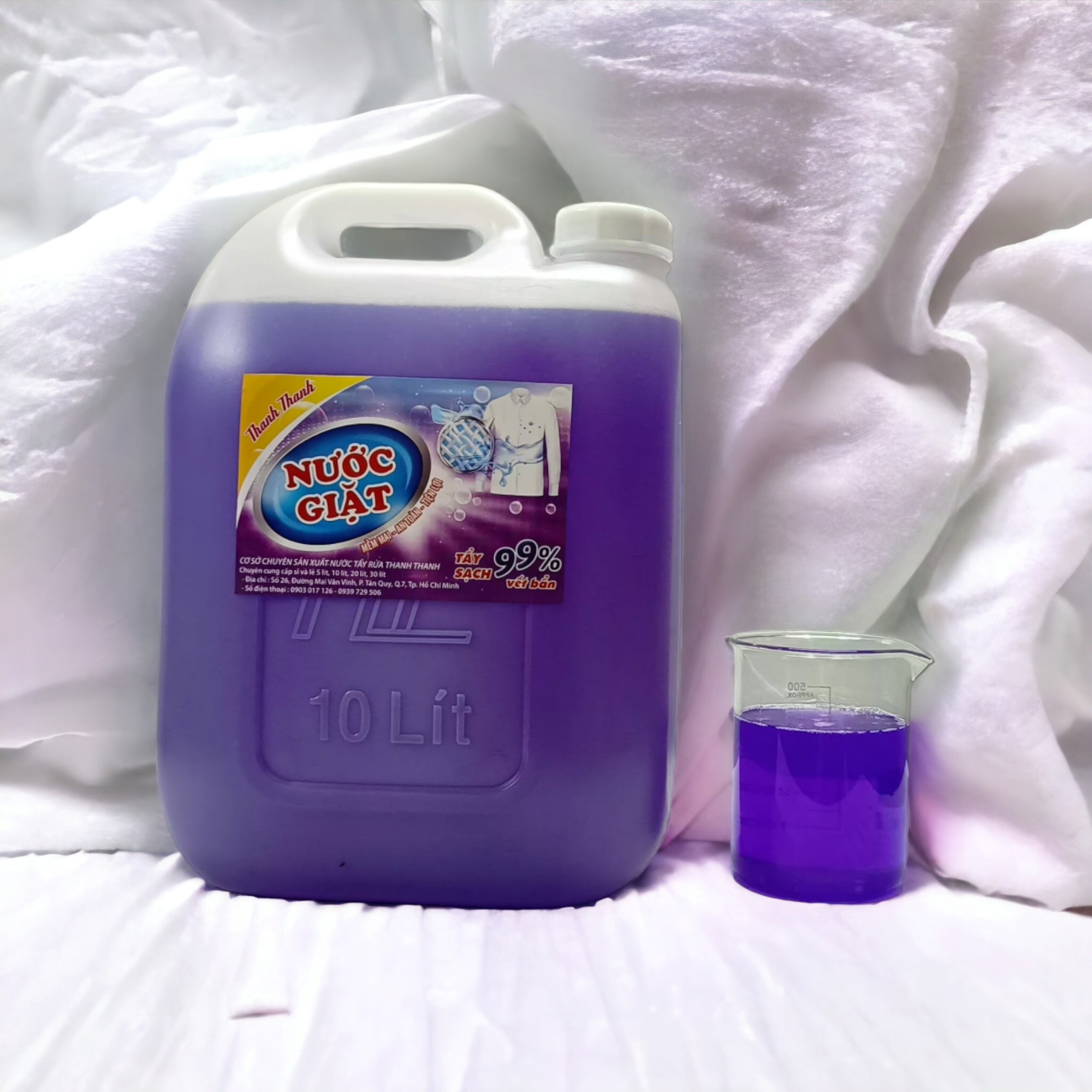 nước giặt xả Vanila 2in1 thơm đậm đặc ( can 10 kg )