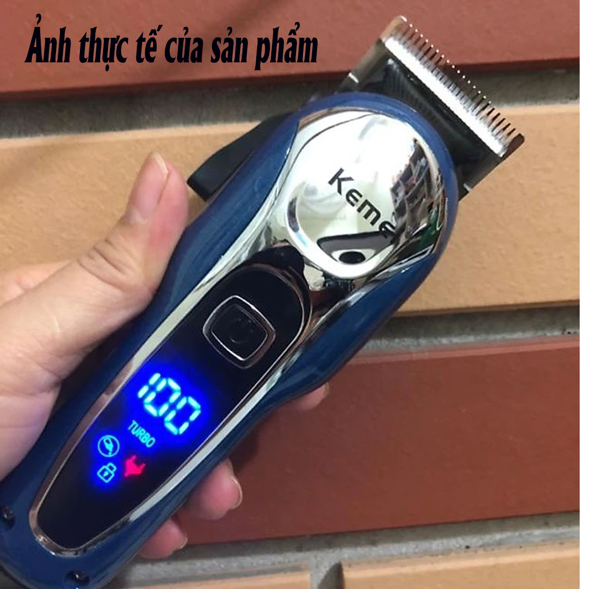 Tông đơ cắt tóc không dây chuyên nghiệp Kemei 1995 Tăng Đơ Hớt Tóc, Máy Cắt Tóc Chuyên Nghiệp Gia Đình,Trẻ Em, màn LCD, chống rung, chống ồn