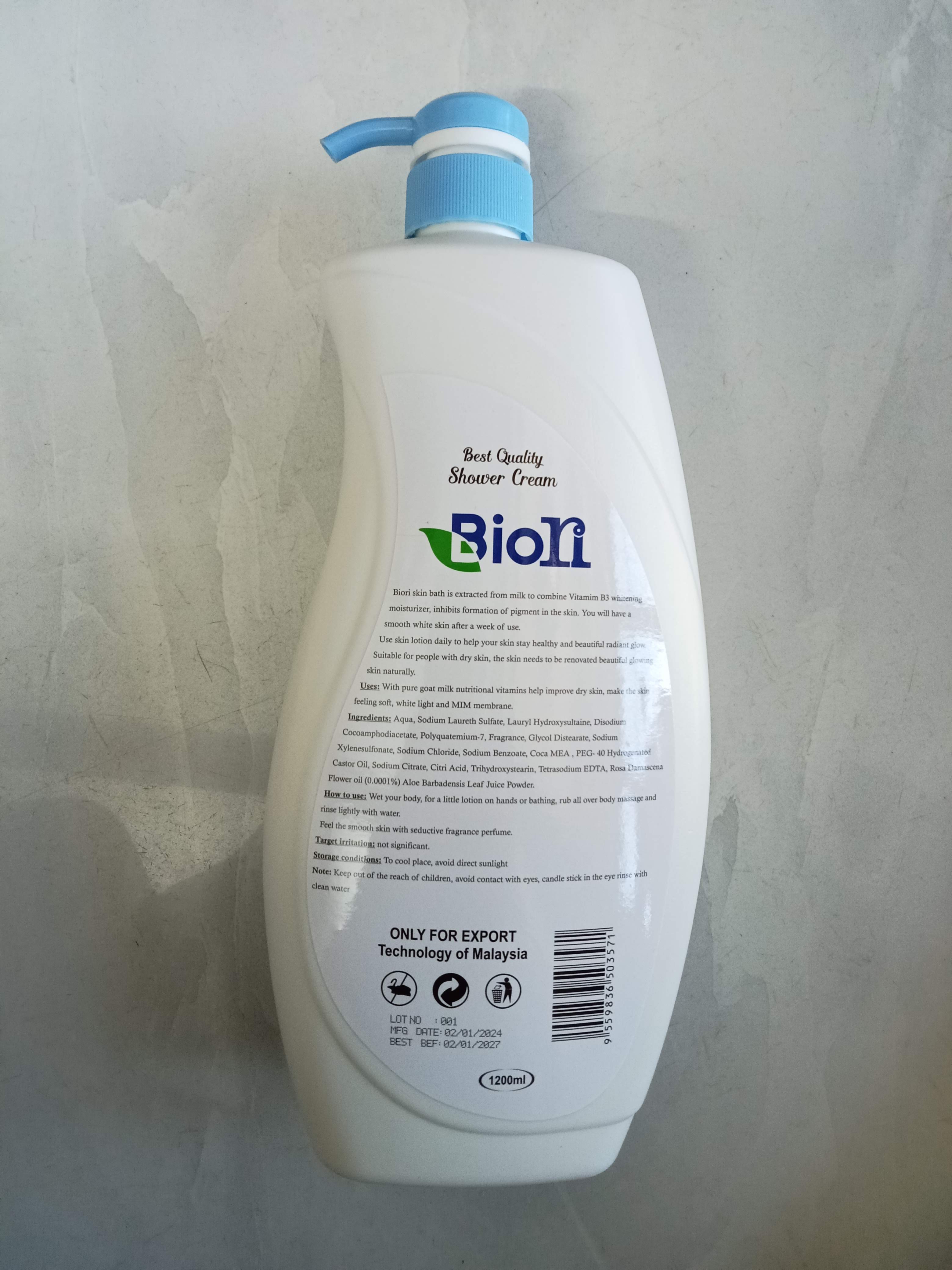 combo sữa tắm trắng da biori 1200ml ( sữa dê )