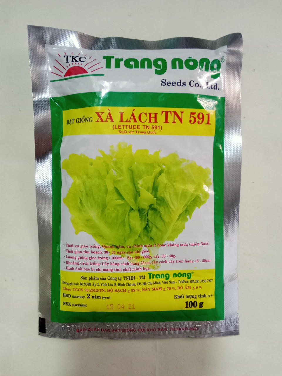 HẠT GIỐNG XÀ LÁCH TRANG NÔNG  - TN591