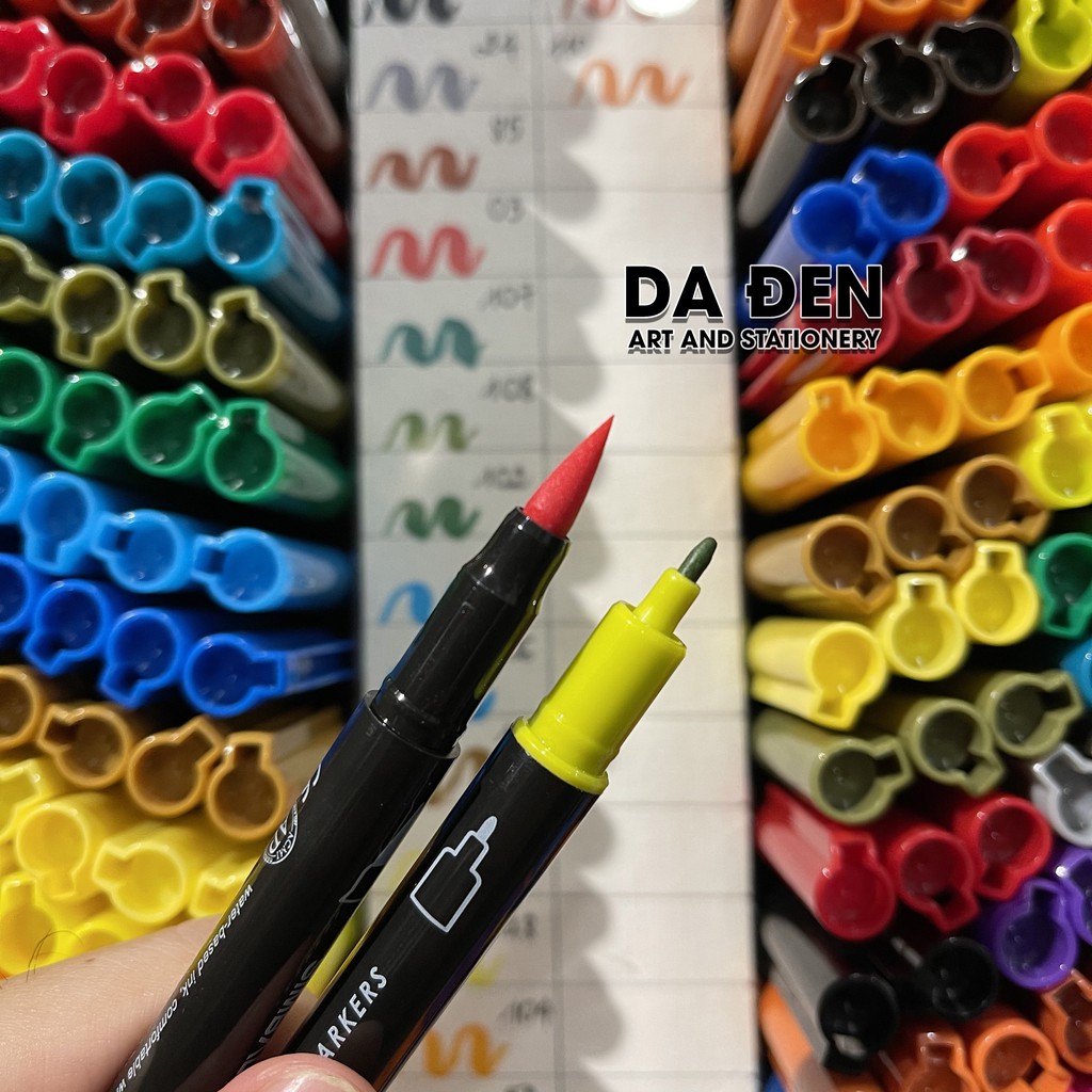 [HCM]P2-Bút Cọ 2 Đầu Simbalion Dual Brush Pen