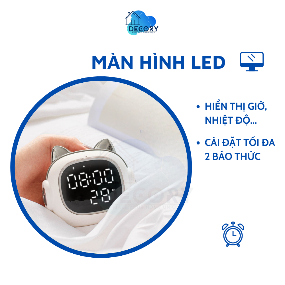 Bluetooth speaker alarm clock with lamp sleep to table