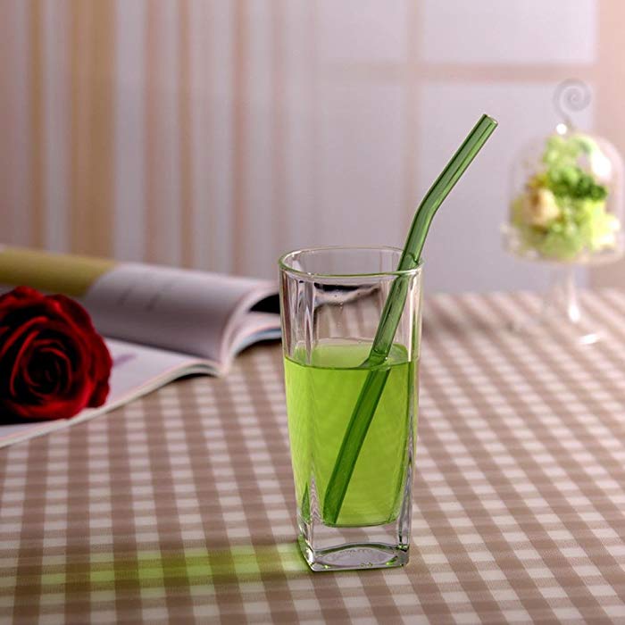 Ống hút thủy tinh 25cm đủ màu đường kính 8mm dùng trong quán cafe,nhà hàng,dùng cá nhân thủy tinh borosilicat
