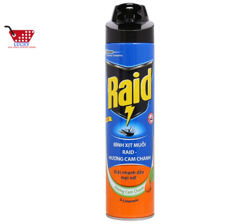 Chai Xịt Muỗi, Côn Trùng, Thuốc xịt muỗi Raid 600ml Không mùi/ hương chanh/ LaVender - Xịt Muỗi, Xịt Gián, xịt kiến