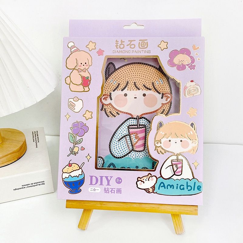 Tranh đính đá công chúa size 20x20  NGỌC THỊNH