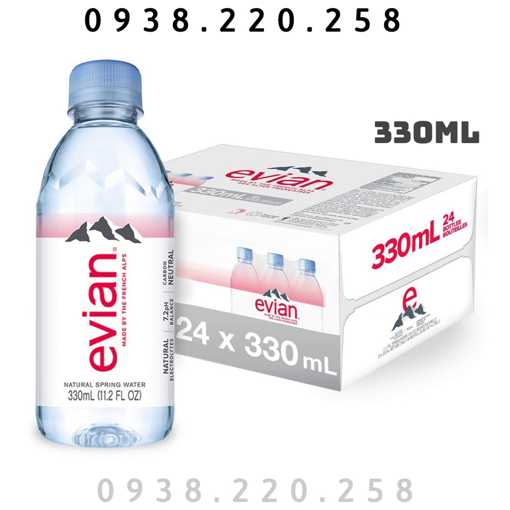 Thùng Nước Khoáng Evian 330ml (24 chai)