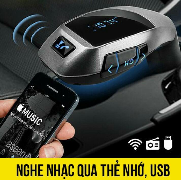 Tẩu sạc nghe nhạc X5 Bluetooth Carkit tiện ích 3 in 1