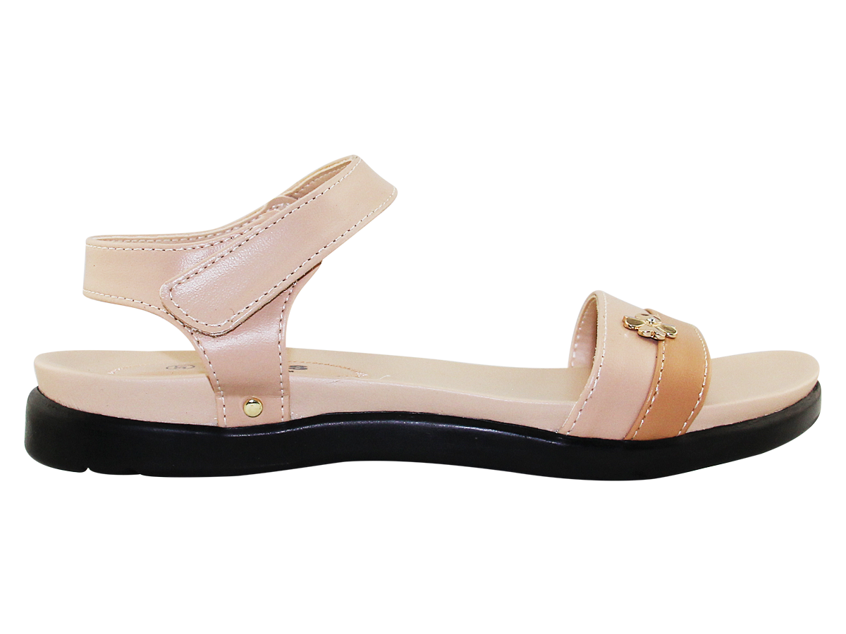 Sandal đế bằng nữ Bita's SYN.240 (Đen + Kem + Xám)
