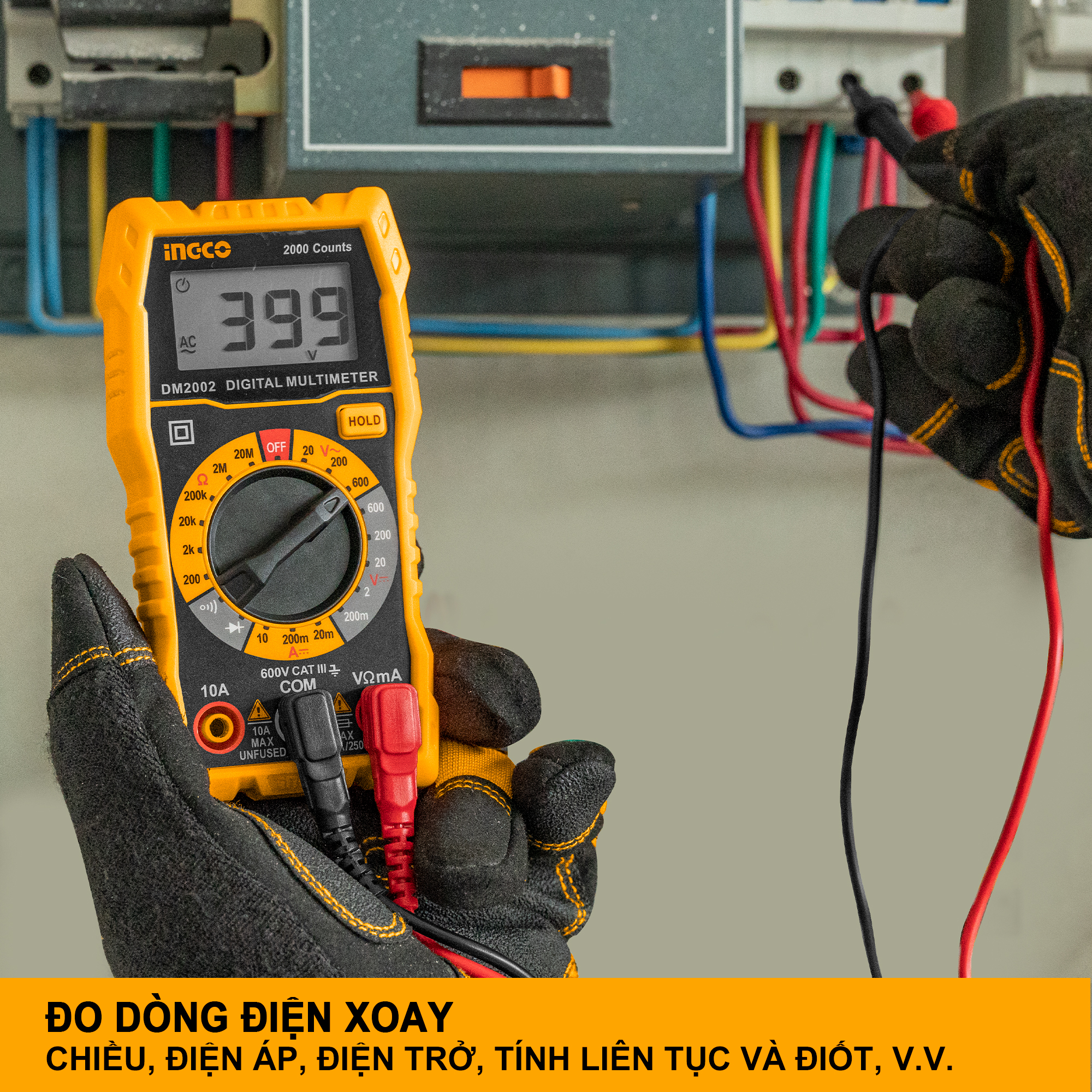 INGCO DM2002 "Đồng hồ đo điện vạn năng (2000 số đếm)