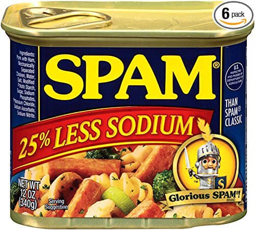 Thịt hộp spam 25% less sodium 340gr usa