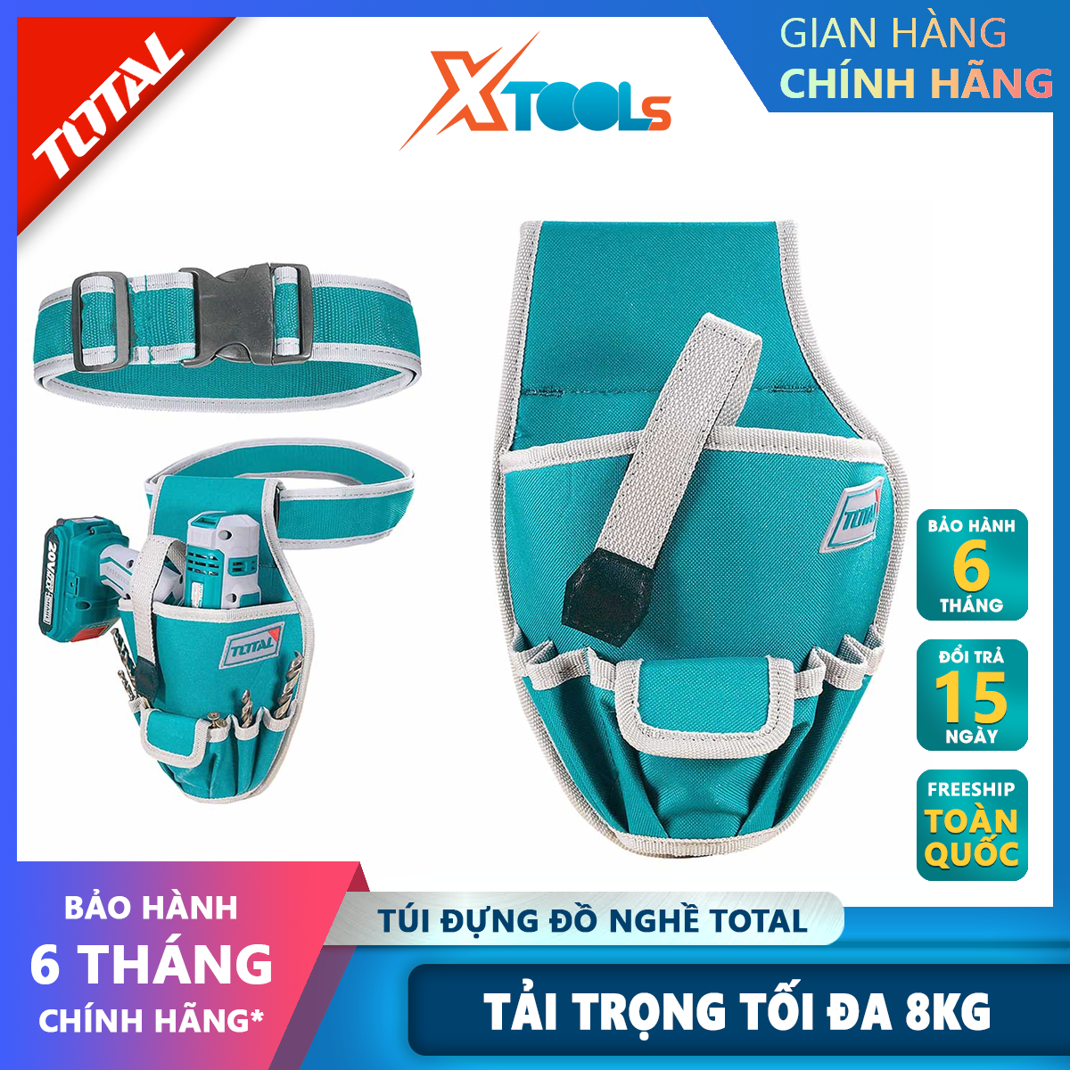 Tool Bag total tht16p3011 tool bag l42xw190mm 600D polyester material max load 8kg xtools