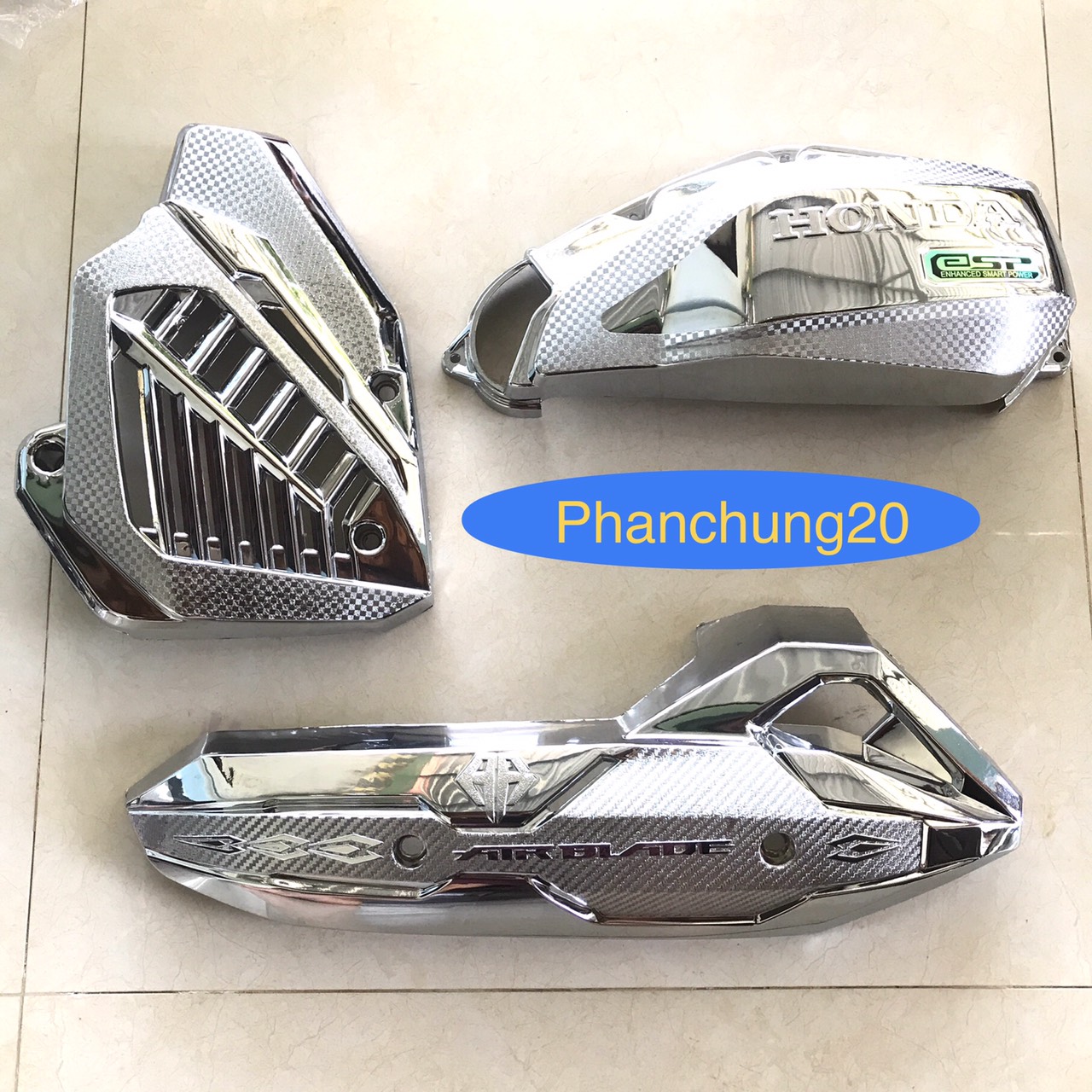 Combo ốp phụ kiện trang trí dùng cho đời xe ab 2016 2017 2018 2019 crom