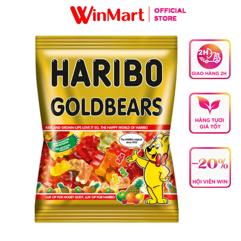[Siêu thị WinMart] - Kẹo dẻo trái cây Haribo goldbears gói 200g